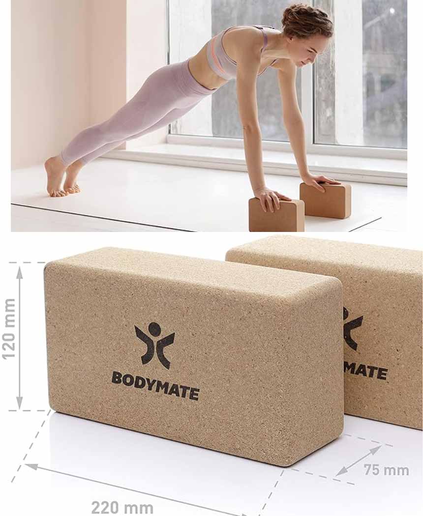 Cork Yoga Block Set BODYMATE